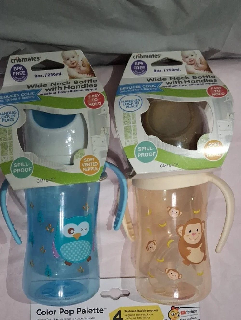 ✨Baby Einstein Sensory Toy & Cribmates Spill-Proof Sippy Cups Bundle Set (3pc)✨
